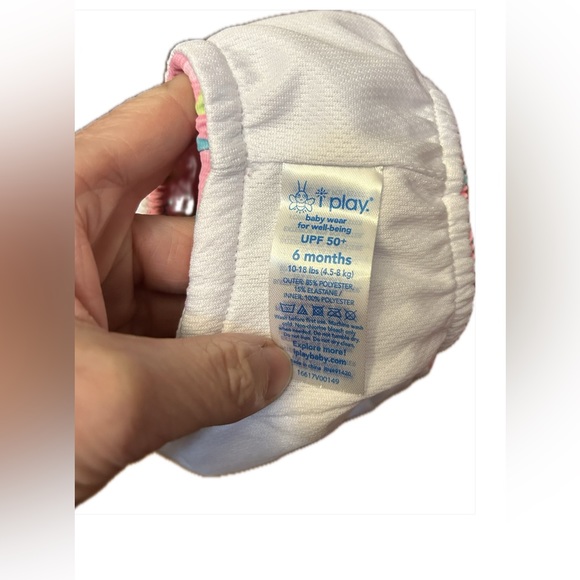 IPlay Swim Tankini Set w/ Snap Swimsuit Diaper & Sun Protection Hat NWT 6 Months - Picture 5 of 11